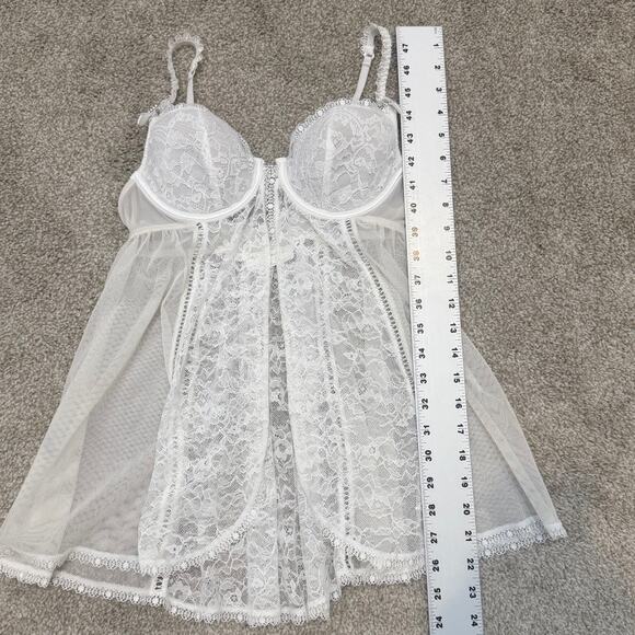 I Do Victoria's Secret 34B underwire front close sheer lace top BC 2856 - Picture 4 of 12